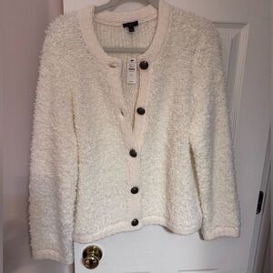 Talbots large petite boucle sweater jacket. NWT